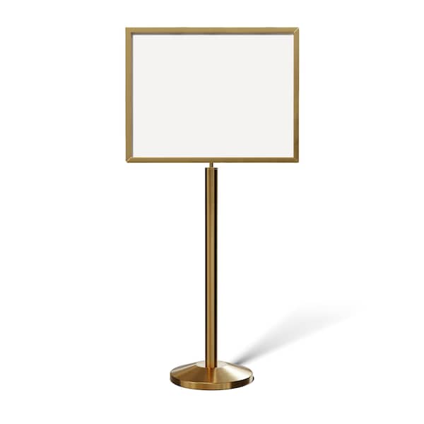 Montour Line Sign Frame Floor Standing 22 x 28 in. H Satin Brass Steel FS200-2228-H-SB - main